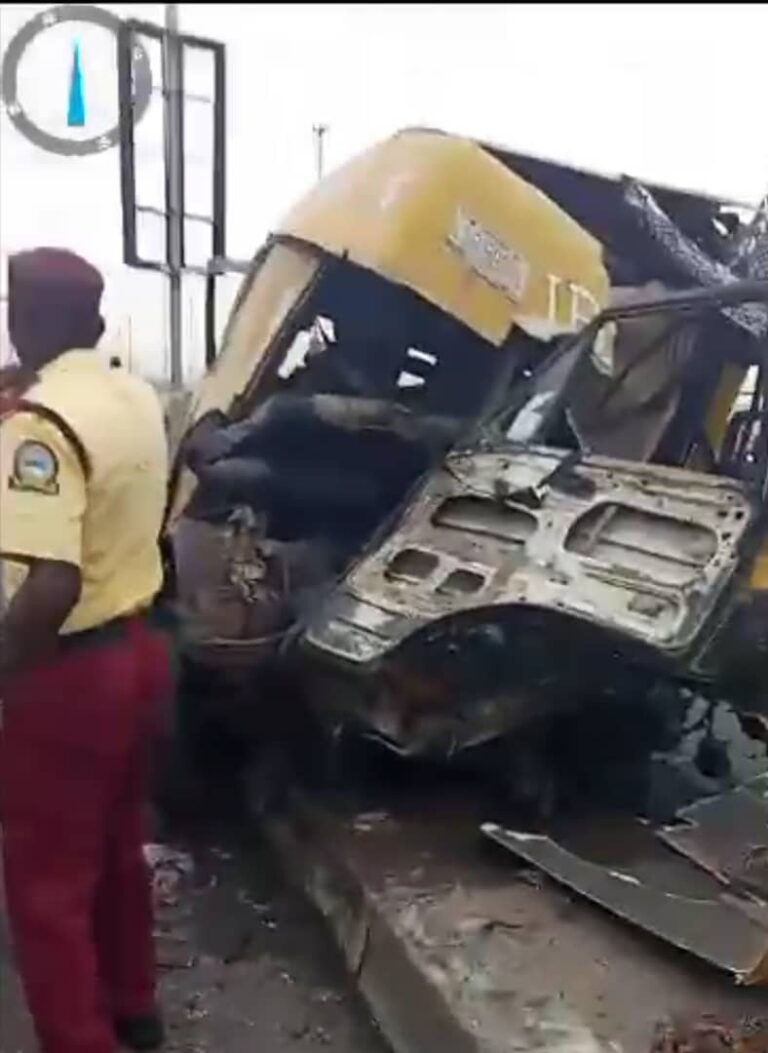LASTMA Rescue Driver and Conductor Following a Collision on Eko Bridge, Lagos