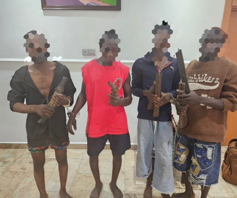 Delta Police Arrest Suspected Self Kidnapper, Suspected Armed Robbers Recover 4 Locally Made Cut-To- Size Guns
