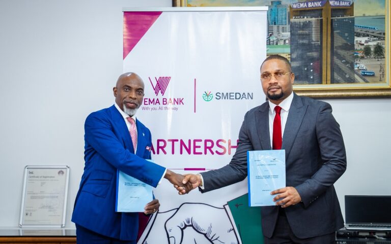 Wema Bank to Train and Empower 800,000 Nigerian Businesses…Signs MOU with Small and Medium Enterprises Development Agency of Nigeria (SMEDAN)