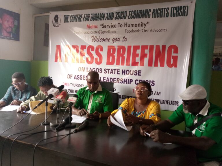 Lagos Speakership: ‘ Give Peace A Chance; Let Rt.Hon. Meranda Be!’ —CHSR Tells Obasa